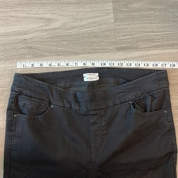 Westbound the high rise fit Stretch Black Jeans Size 16 S - Picture 2 of 7